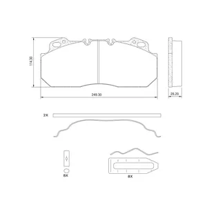 Haldex MPBD1312CV Midland Disc Brake Pad Repair Kit