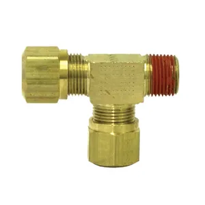 Male Run Tee 1/4 Tube X 1/4 NPT 1371-4B N7144
