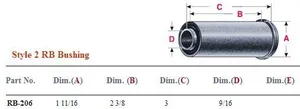 Rubber Bushing RB-206 NRB206