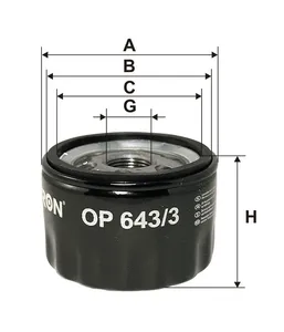 Filtr oleju OP643/3
