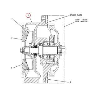 Water Pump 10R-0483 613890 for Caterpillar CAT 3406E 980G 621G 623G 627 — 4
