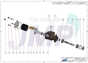 Cummins QSB Seawater Pump (Sherwood P2701, P2706, P2708) replacement JMP JPR-S7608 — 4