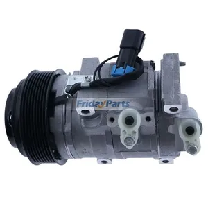 12V 8PK 10SRE18C A/C Compressor RE326205 for John Deere Engine 6068 6135 Skid Steer Loader 333E 332E 329E 328E 326E 323E 320E 319E 318E — 3