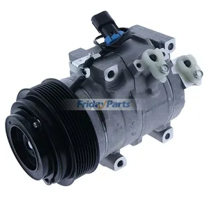 12V 8PK 10SRE18C A/C Compressor RE326205 for John Deere Engine 6068 6135 Skid Steer Loader 333E 332E 329E 328E 326E 323E 320E 319E 318E