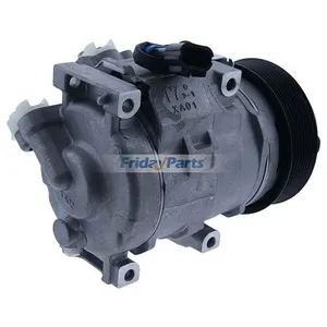 12V 8PK 10SRE18C A/C Compressor RE326205 for John Deere Engine 6068 6135 Skid Steer Loader 333E 332E 329E 328E 326E 323E 320E 319E 318E — 5