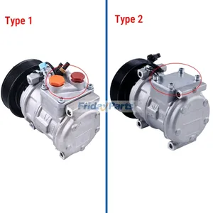 12V 8PK 10PA17C A/C Compressor RE46609 for John Deere Loader 260 280 310G 410G 210LJ 1850 — 2