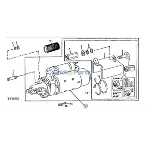 Starter Motor RE50095 for John Deere Tractor 1020 1520 2020 2030 2520 2630 7210 — 5