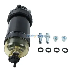 Fuel Filter Water Separator Assembly RE517382 for John Deere Engine 4045 6090 6068 6081 Loader 310L 310SJ 315SJ 325J 410J 410L 710J — 2