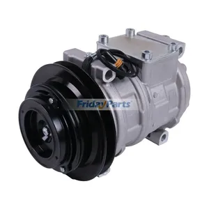 10PA17C 12V 1PK A/C Compressor RE52454 for John Deere Engine 4045 6068 6090 Loader 320 310D 315D 410D 510D 544H 624H 644H 710D 724J 744K 824K 844K