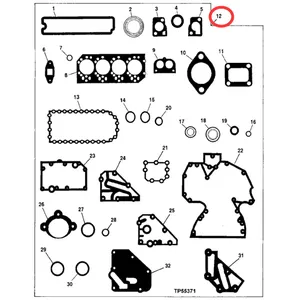 Gasket Kit RE66086 for John Deere Engine 4045 Tractor 5410 5415 5425 5510 6310 6320 — 3