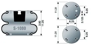Dayton Parts S-1080 Air Spring - Rolling Lobe