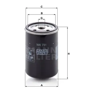 MANN Fuel Filter for Case IH, Landini, Fendt, Same, Lamborghini & Deutz Agricultural Tractors