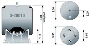 Dayton Parts S-20010 Air Spring - Rolling Lobe