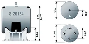 Dayton Parts S-20124 Air Spring - Rolling Lobe