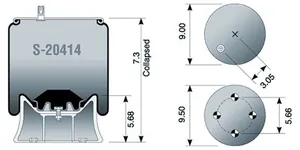 Dayton Parts S-20414 Air Spring - Rolling Lobe