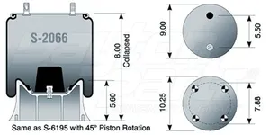 Dayton Parts S-2066 Air Spring - Rolling Lobe