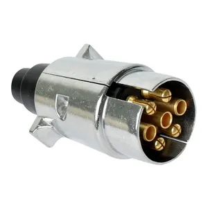 Heavy Duty 7-Pin Male Aluminum Trailer Plug for Farm Equipment & Trailers