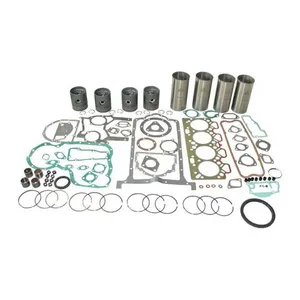 Complete Engine Overhaul Kit for Massey Ferguson 390 with 3-Ring Flat Top Pistons and Liners