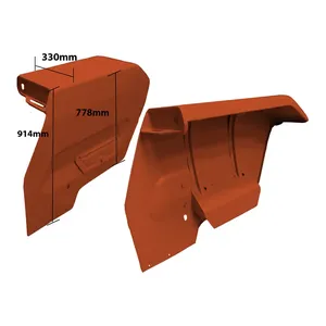 Square Mudguard Pair with Tool Box for Massey Ferguson 165/178/188 Tractors