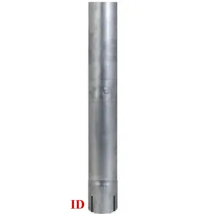 5" x 120" Straight Cut Aluminized Exhaust Stack ID End S5-120EXA — 2