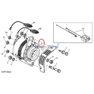 12V Alternator SE501828 for John Deere Engine 3029 4045 6068 Loader 240 250 260 270 — 7