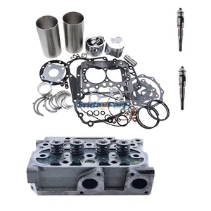 Standard Overhaul Rebuild Kit & Complete Cylinder Head & Glow Plug for Kubota Engine Z482