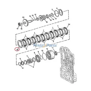Friction Disc T173636 0501212373 for Hitachi Loader LX150-3 LX150-5 LX230-5 LX100-3 LX100-5 LX120-3 — 5