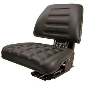 Suspension Seat With Trapezoid Backrest, Black