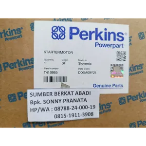 PERKINS T410865 STARTER MOTOR 2873K634 - 12V 10T 3.2KW - GENUINE — 8