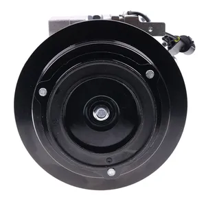 Doowon DV9 A/C Compressor with Single Groove 12 Volt Clutch TE16-0023A for Kioti Tractor — 4