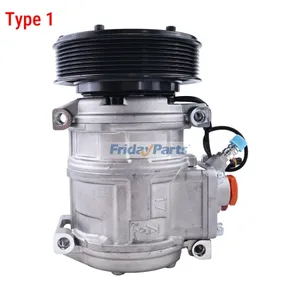 12V 8PK 10PA17C A/C Compressor RE46609 TY6764 for John Deere 280 260 450H 550H 450J 644G 650J 710J 848HTJ 5410 5310N 5520N 5525N 5420 5510 6076 — 6