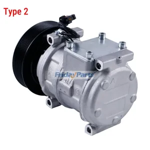 12V 8PK 10PA17C A/C Compressor RE46609 TY6764 for John Deere 280 260 450H 550H 450J 644G 650J 710J 848HTJ 5410 5310N 5520N 5525N 5420 5510 6076 — 10