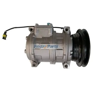 12V 1PK 10PA17C A/C Compressor RE46657 TY6765 for John Deere 9600 9500 9400 8970 8870 8770 8570 310 317 325 444H 540G 640G 740E 759G 770D 850 — 5