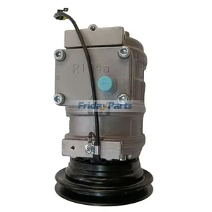 12V 1PK 10PA17C A/C Compressor RE46657 TY6765 for John Deere 9600 9500 9400 8970 8870 8770 8570 310 317 325 444H 540G 640G 740E 759G 770D 850 — 3