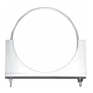 6" Flat Bolt Exhaust Clamp Zinc Plated FB-6ZN