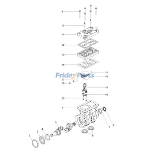 Air Brake Compressor 9125600080 VG1093130001 for Howo Truck A7 636 CC — 3
