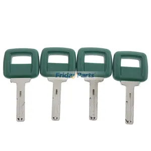 4Pcs Laser Cut Ignition Key VOE11039228 for Volvo Loader Haul Truck Heavy Equipment