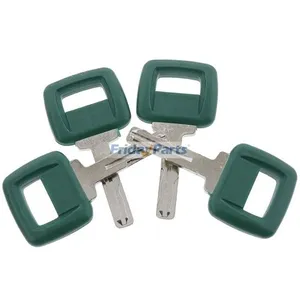 4Pcs Laser Cut Ignition Key VOE11039228 for Volvo Loader Haul Truck Heavy Equipment — 4