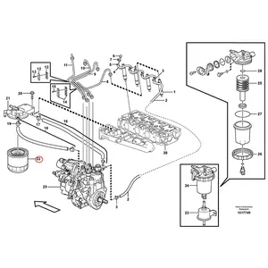 Fuel Filter VOE11713231 for Volvo Excavator EC35 EC35C EC45 ECR38 ECR48C Loader MC60B MC70 — 6
