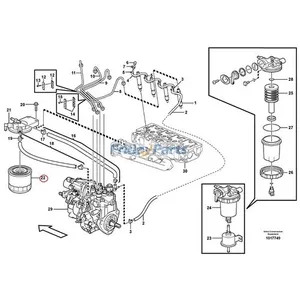 Fuel Filter VOE11713231 for Volvo Excavator EC35 EC35C EC45 ECR38 ECR48C Loader MC60B MC70 — 6