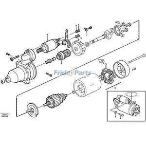 24V Starter Motor VOE20405828 for Volvo BL60 BL61 BL61PLUS BL70 BL71 BL71PLUS — 7