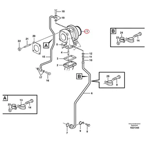 Turbo S100 Turbocharger VOE20460945 for Volvo Penta Engine TD420VE TAD420VE TAD620VE Excavator EC135B EC140B — 6