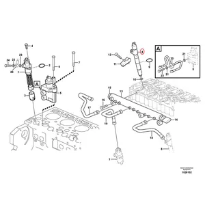 6 Pieces Fuel Injector VOE20798114 for Volvo Engine D5E D6D D7D D7E TAD750VE Excavator EC200D EC210D EC240C EC250D EC290C EC300D — 7