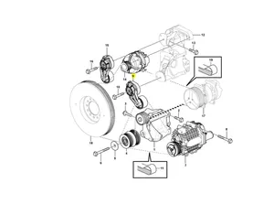 Volvo A25E Keilriemenspanner VOE21422765 u.a. für A30D, A35F, EC340D — 3