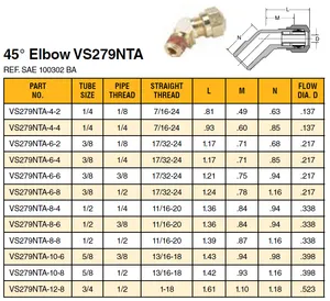VS269NTA-4-6 Tubing a Macho NPT. 90° — 2