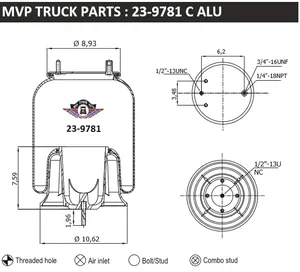 4x MVP Air Springs/bags Compatible for Freightliner Trucks… — 6
