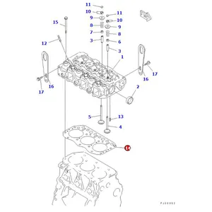 Cylinder Head Gasket YM119818-01330 for Komatsu Engine 3D78AE-3 Excavator PC20R-8 PC27R-8 — 2
