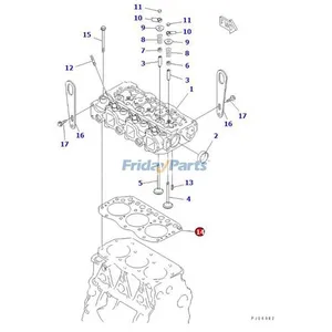 Cylinder Head Gasket YM119818-01330 for Komatsu Engine 3D78AE-3 Excavator PC20R-8 PC27R-8 — 2