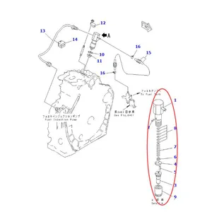 Fuel Injector 714650-53100 for Yanmar L75AE L90AE L100AE Komatsu 1D84-1A 1D84-1B 1D84-1C Engine — 5
